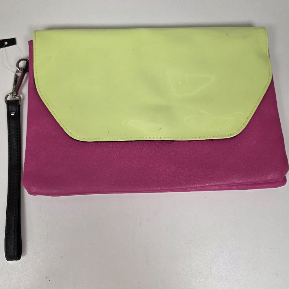Pink and Yellow Women's Clutch